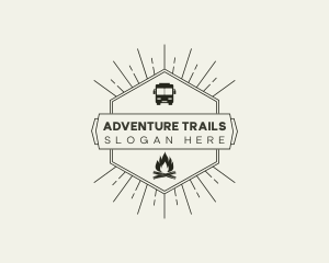 Van Campfire Adventure logo design