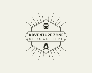 Van Campfire Adventure logo design