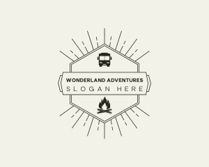 Van Campfire Adventure logo design