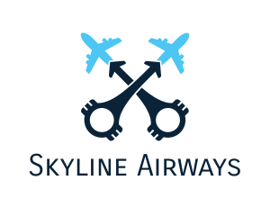 Airplane Arrow Engine logo design