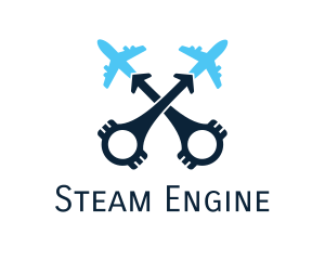 Airplane Arrow Engine logo design