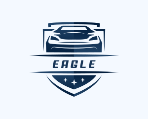 Racer - Car Racing Shield logo design