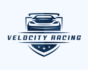 Car Racing Shield logo design