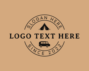 Rv-rental - Outdoor Camping Adventure logo design