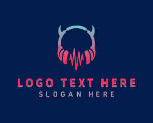 Devil - Evil Nightclub Headset logo design