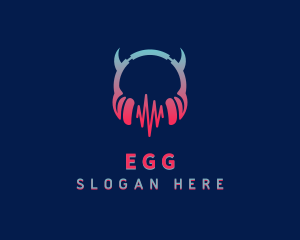 Radio Station - Evil Nightclub Headset logo design
