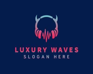 Evil Nightclub Headset logo design