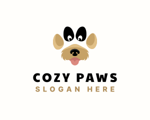 Pet Dog Paw logo design