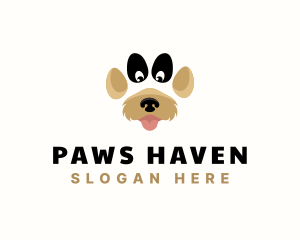 Pet Dog Paw logo design