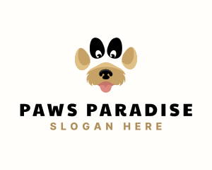 Pet Dog Paw logo design