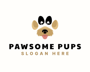 Pet Dog Paw logo design