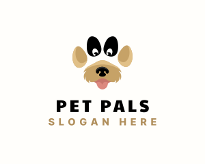 Pet Dog Paw logo design