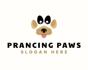 Pet Dog Paw logo design