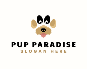 Pet Dog Paw logo design