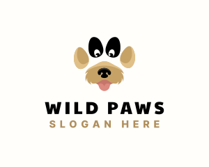 Pet Dog Paw logo design