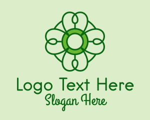 Four Leaf Clover - Irish Lucky Shamrock logo design