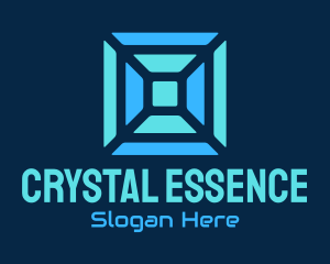 Mineral - Blue Geometric Software Technology logo design