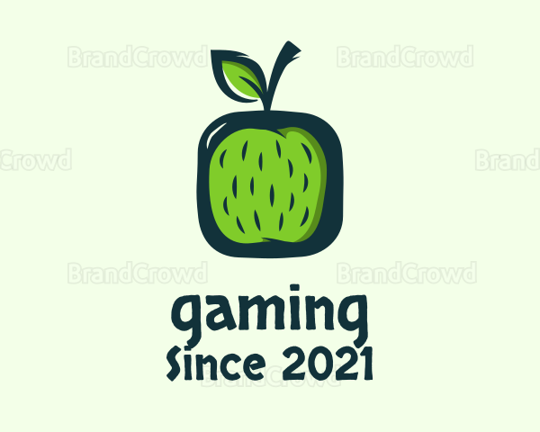 Green Apple Fruit Logo