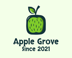 Green Apple Fruit logo design