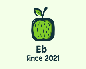 Food - Green Apple Fruit logo design
