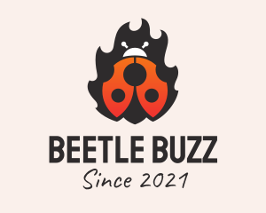 Beetle - Fire Ladybug Insect logo design