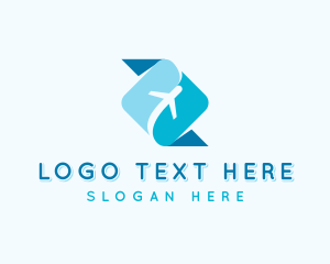 Logistics - Airplane Aviation Courier logo design