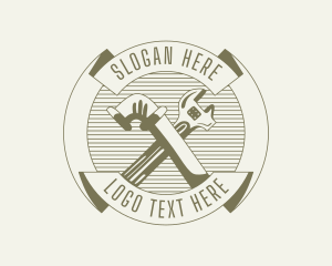 Drainage - Pipe Wrench Plumbing logo design