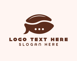 Brown - Coffee Bean Chat logo design