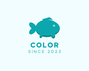 Fisherman - Cute Tuna Fish logo design