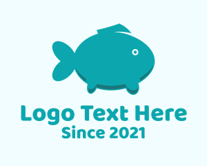 Aquatic Animal - Blue Fish Mascot logo design