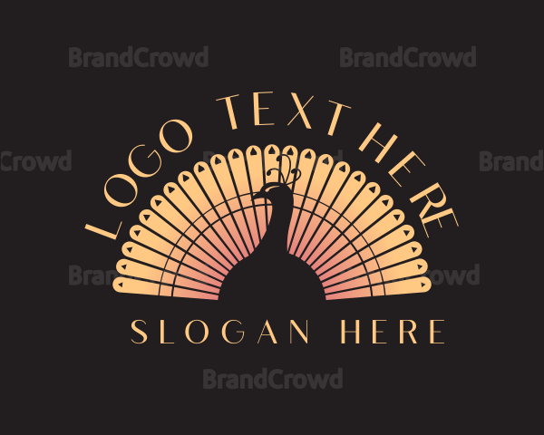 Peacock Luxury Feather Logo