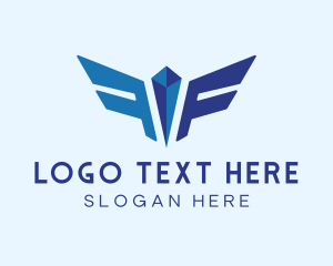 Skydiving - Airplane Flight Wings logo design