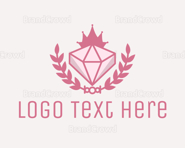 Pink Diamond Gemstone Logo
