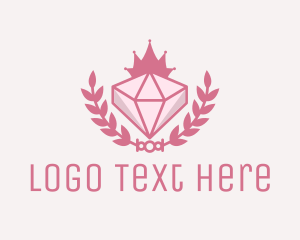 Monarchy - Pink Diamond Gemstone logo design