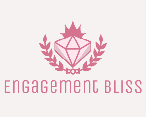 Engagement - Pink Diamond Gemstone logo design