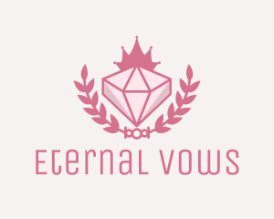 Marriage - Pink Diamond Gemstone logo design