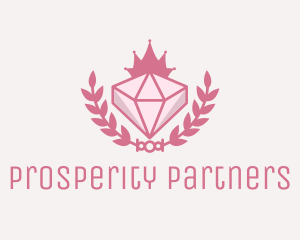 Wealth - Pink Diamond Gemstone logo design