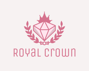 Coronation - Pink Diamond Gemstone logo design