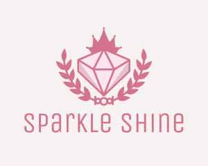 Pink Diamond Gemstone logo design