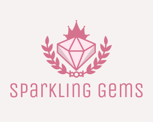 Gemstone - Pink Diamond Gemstone logo design
