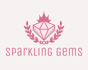 Pink Diamond Gemstone logo design