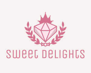 Pink Diamond Gemstone logo design