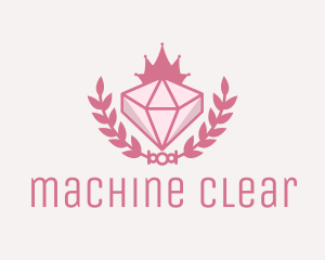 Luxe - Pink Diamond Gemstone logo design