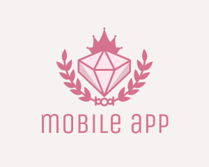 Vip - Pink Diamond Gemstone logo design