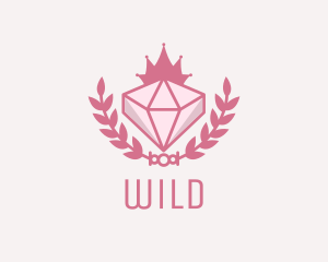 Pink Diamond Gemstone logo design