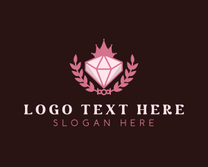 Luxury - Pink Diamond Gemstone logo design