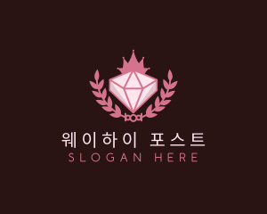 Pink Diamond Gemstone logo design