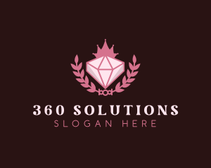 Pink Diamond Gemstone logo design