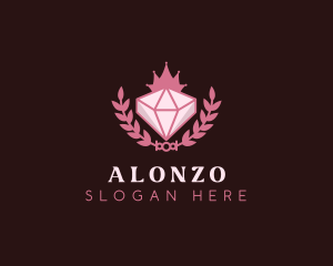 Pink Diamond Gemstone logo design