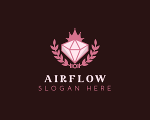 Pink Diamond Gemstone logo design